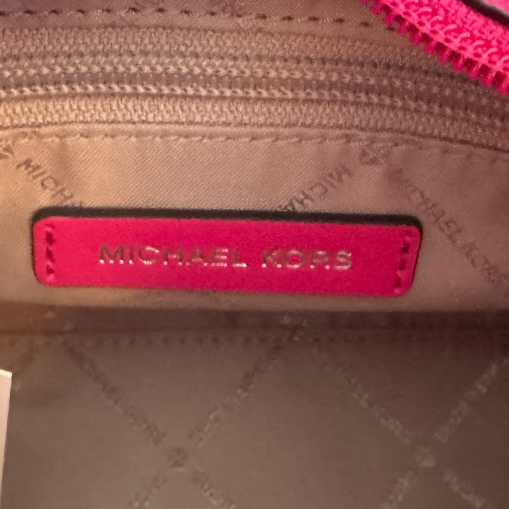 Michael Kors Dragonfruit Hamilton Small Signature Logo Satchel - Picture 8 of 12
